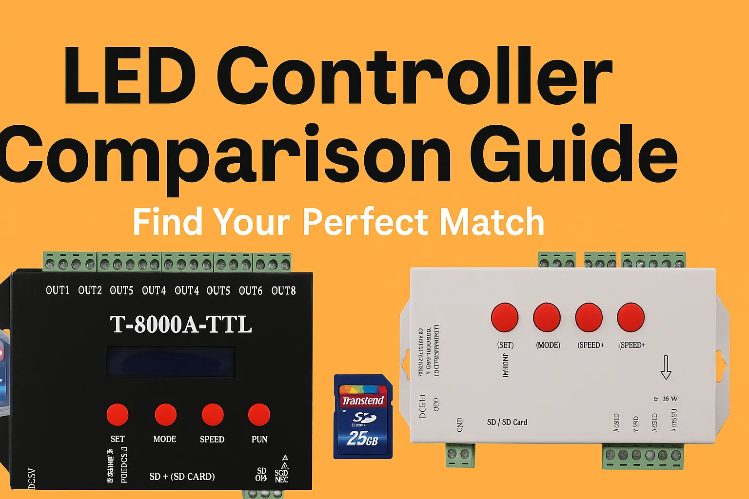 Pixel LED SD Card Controller & LedEdit Comparison Guide 2025 - For Professional LED Effects