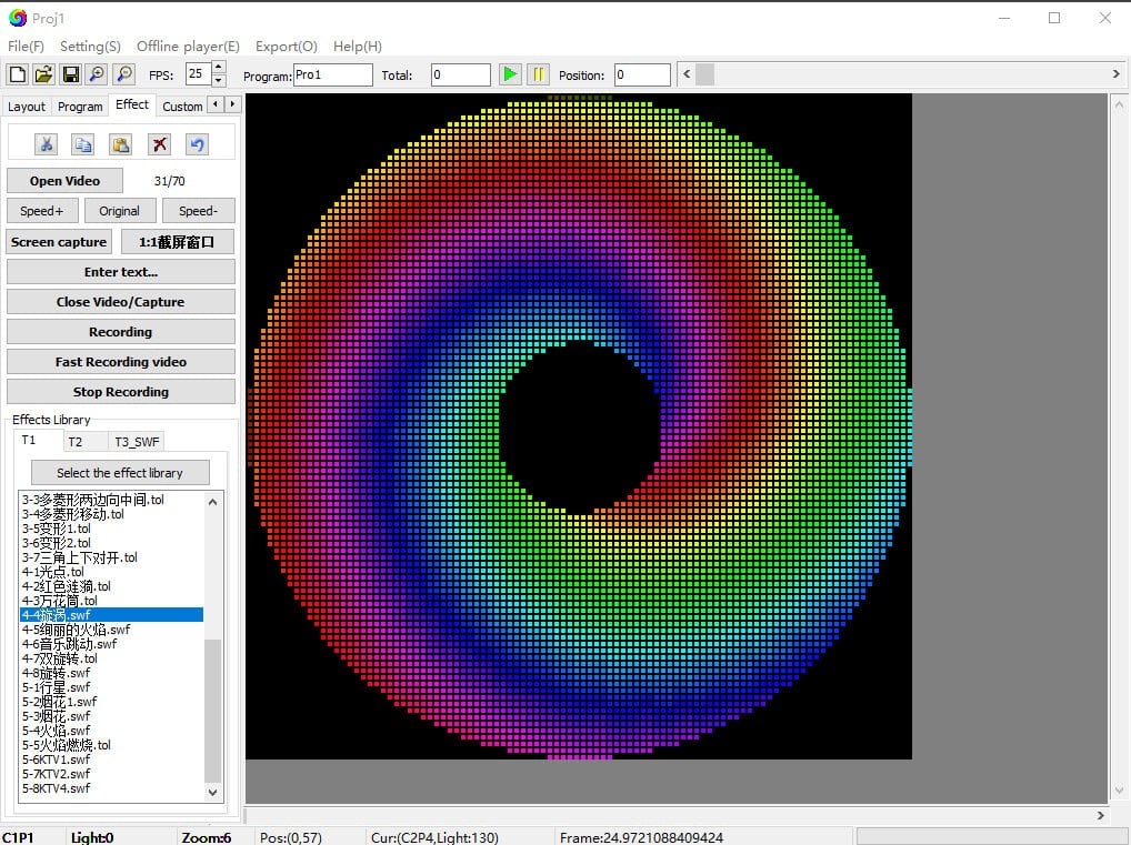 Tutoriel LED Edit Effects SWF, AVI