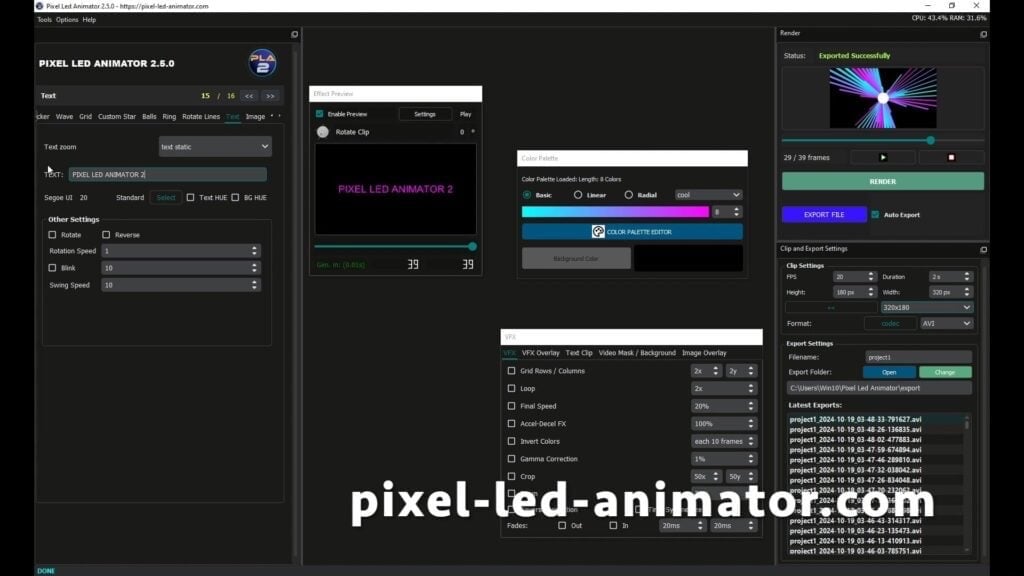 Création de Motifs Professionnels avec Pixel LED Animator