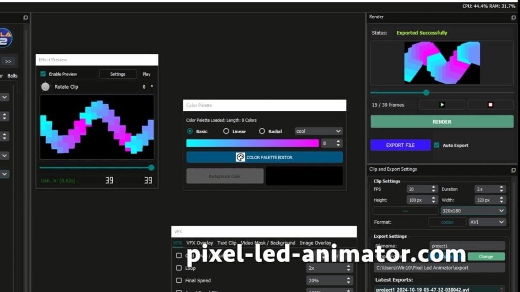 Outils Avancés d'Animation et d'Effets LED