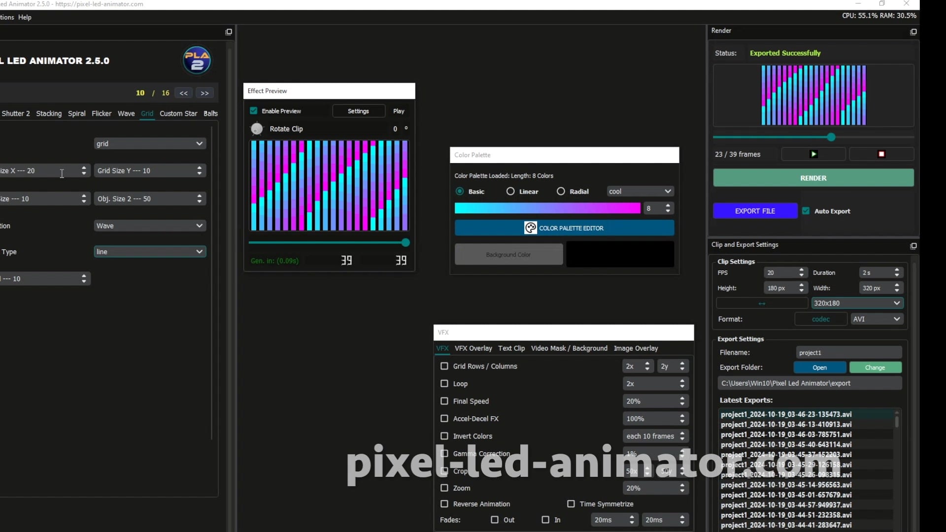 Exemple d’Animation LED